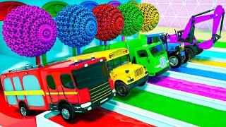 Color Balls + Rain Song, Wheels on the Bus | Shapes, Monster Trucks | Nursery Rhymes & Kids Songs