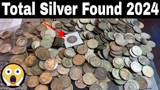 Total Silver Found Coin Roll Hunting in 2024 - The Silver Jar Recap