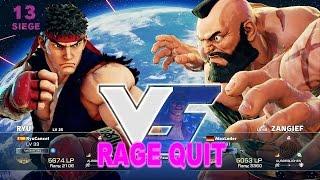 SFV - Ryu Rage Quitters (rahulamin1996 / RyuCancel [2x] / Haliax / MrMajestyk - 60fps 