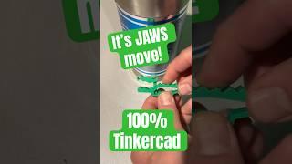 Custom Text Tinkercad Sketch Tool Gator with Jaws That MOVE 
