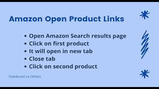 Amazon Open Products - DataKund vs Others ( Uipath, Automation Anywhere, Ui-Vision, Katalon etc.)