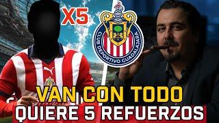 CONFIRMADO Chivas va por 5 REFUERZOS para el Clausura 2025 | rumores Chivas