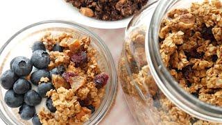 Granola Recipe (2 Flavors Maple & Cocoa) | Kkuume