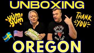 Swedish couple unbox Amazing gifts from Oregon!!