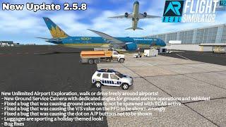 RFS - Real Flight Simulator 2.5.8 New Update ( Walk or drive freely around airports! )Full Aircaft