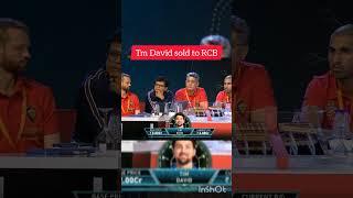 || Tim David sold to RCB team in ipl mega auction ️️ || #ipl #rcb #csk #viralshort