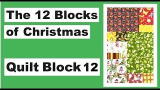 The 12 Blocks of Christmas - Scrappy Quilt Block 12