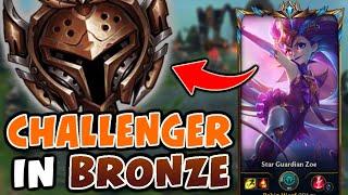 What happens when a TOP 100 CHALLENGER visits BRONZE | Challenger Zoe vs Bronze Elo