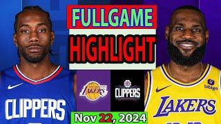 Los Angeles Lakers vs Los Angeles Clippers FULLGAME Qtr Nov 22, 2024 Highlights | NBA SEASON