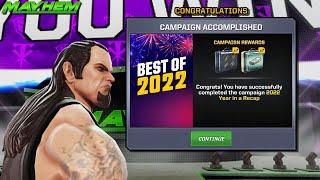 Completing 100% Best of 2022 Recap event WWE Mayhem