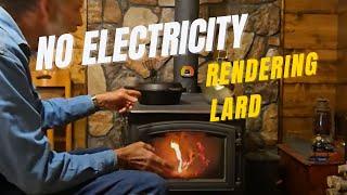 Rendering LARD on WOOD STOVE vs Electric Stove