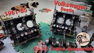 Volkswagen Type 1. Single port Beetle engine can it be saved? Disassembly How To!