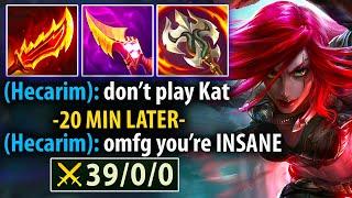 My jungler told me to quit Katarina, so I got 39 kills and humiliated him