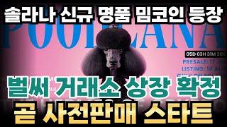 벌써 거래소 상장이 확정된 사전판매 밈코인 ! 곧 시작합니다.