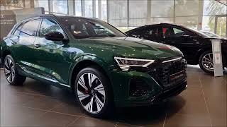 AWESOME 2024 Audi Q8 e-tron in Avocado green and light brown interior from Audi exclusive