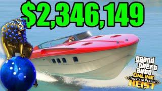 GTA Online Cayo Perico Heist - Longfin Approach, Panther Statue, SOLO Elite $2,346,149