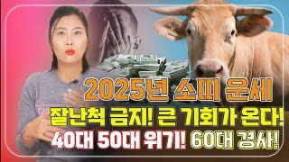 2025년 새해 소띠 운세! 잘난척 금지! 남에게 도움을 청하면 무조건 성공합니다! 특히 50대! 60대 소띠 주목! 40대로 넘어가는 소띠 조심[예약: 010.2938.7078]