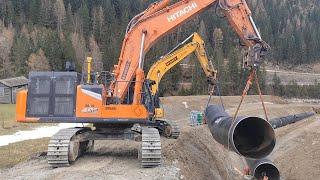 Druckrohrleitung [ D = 1800mm ]  Hydro POWER  Tandemhub - CAT336 Limited Edition & Hitachi ZX 490