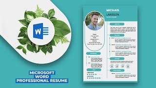 How to Create Modern Resume Template in Word  - FREE DOWNLOAD DOCX⬇ - Minimalist 2023