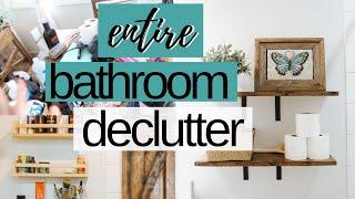 ENTIRE BATHROOM DECLUTTER AND ORGANIZE // CLEAN WITH ME // TORY STENDER