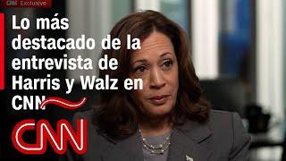 Los mejores momentos de la entrevista de Kamala Harris y Tim Walz en CNN