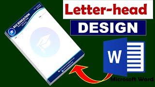 Letter-head Design in MS Word | Microsoft Word | #letterhead_design