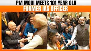 PM Modi Meets 101-Year-Old Ex-IFS Officer Mangal Sain Handa in Kuwait | News9