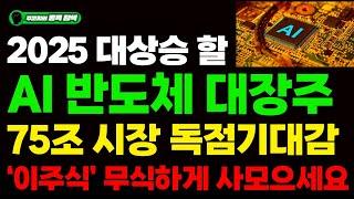 [주식] 2025년 대상승 할 AI 반도체 대장주!! 75조 시장 독점 기대감 '이주식' 무식하게 사모으세요 단숨에 오를겁니다 #SK하이닉스#HBM