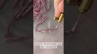 Tambour Embroidery #craft #stitch #asmr #satisfying