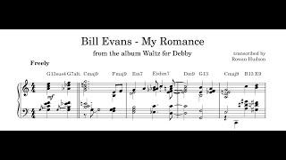 Bill Evans - My Romance - Piano Transcription (Sheet Music in Description)