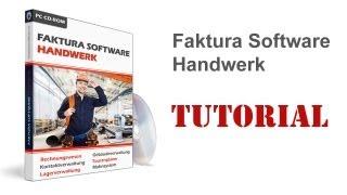 Faktura Manager Handwerker Rechnungsprogramm Tutorial Handwerk