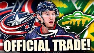 THE DAVID JIRICEK TRADE IS NOW OFFICIAL: COLUMBUS BLUE JACKETS SEND HIM TO THE MINNESOTA WILD