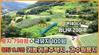 [급매]시내근교로 주택짓고 농사짓기에 좋은 양지바른 땅 ㅣ계획관리지역 ㅣ토지798평ㅣ금액6900만원(평당8.5만원)  [충북단양토지]부동산 전원일기tv