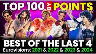 TOP 100 by Points in the Final - Best Songs of the Last 4 Years - 2021, 2022, 2023 & 2024