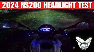 2024 Bajaj Pulsar NS 200 Headlight Test | @SouRikMotoworld