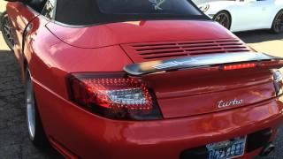 Porsche 996 Twin Turbo Wide Body C4S Red Clear LED Tail Lights By Del Rey Customs