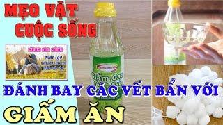 Mẹo Vặt Cuộc Sống: Mẹo vặt cực hay đánh bay các vết bẩn chỉ với giấm ăn