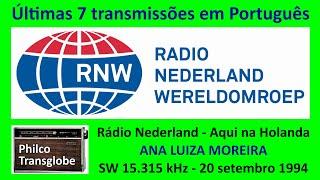 Rádio Nederland - Aqui na Holanda - (20 Setembro 1994) Últimas Transmissões!