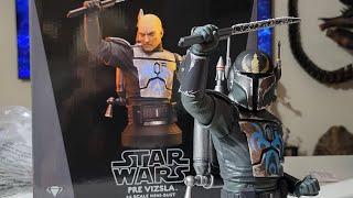 Pre Vizsla Gentle Giant 1:6 scale mini bust review and unboxing Star Wars