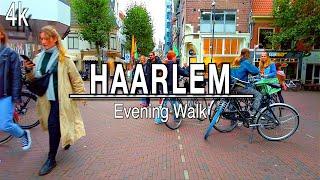 【4k】Haarlem City Center Evening FALL Walking Tour | Netherlands | 4k 60FPS UHD