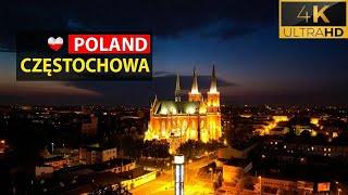 Częstochowa z drona  Polska z lotu ptaka. Niesamowite widoki 4K