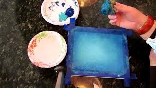 How to paint a bright turquoise background - STEP by STEP