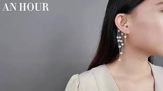 AHC030 珍珠设计耳骨夹耳环 Pearl Design Ear Bone Clip Earrings