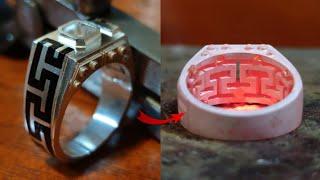 Making silver ring for men - Handmade jewelry