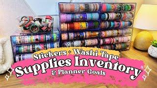 Planner Supplies Inventory - Stickers & Washi Tape Collection - 2025 Planner Goals, Maybe a Low Buy?