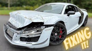 I'm REBUILDING This TOTALED AUDI R8 From Salvage Auction