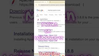  How to install maven on Windows 11 #maven #coding #automationtesting #windows #shorts #ytshorts