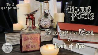 Blood of an Owl & Herb of Red : Life Potion Ingredients : DIY Prop Bottle : Hocus Pocus Potions