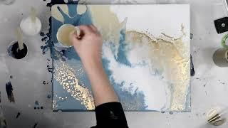 (809) Unbelievable DIY Wall Art with Acrylic Pouring and Spray Paint, Mixed Media Art!