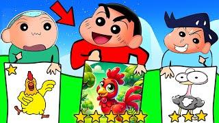 Drawing Challenge  | Shinchan Vs His Friends | Roblox Quickdraw! | Funny Game 